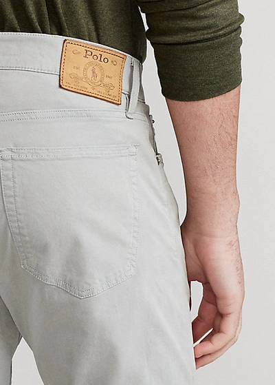 Shop Ralph Lauren Varick Slim Straight Chino In Army Olive