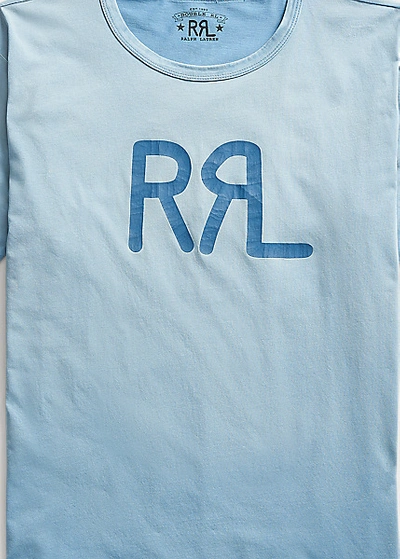 Shop Double Rl Logo Cotton Jersey T-shirt In Surplus Blue