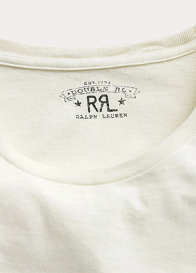 Double Rl Ralph Lauren Jersey Crewneck T-shirt In Faded Black Canvas