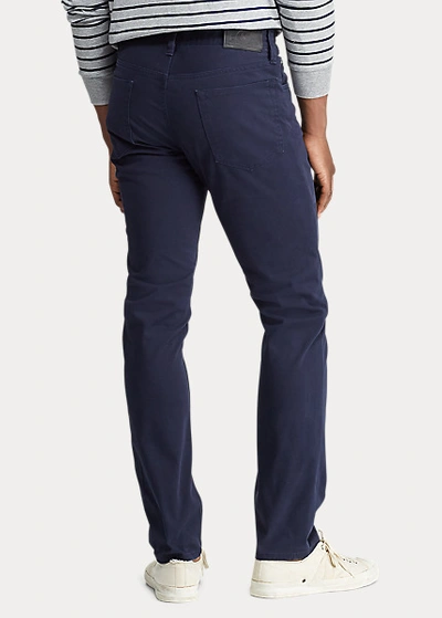 Shop Polo Ralph Lauren Stretch Classic Fit Sateen Pant In Navy