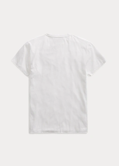Double Rl Cotton Jersey Pocket T-shirt In White