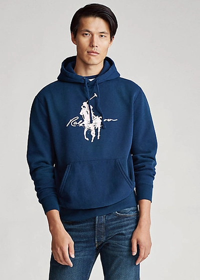 Ralph Lauren Pink Pony Fleece Hoodie In Newport Navy | ModeSens