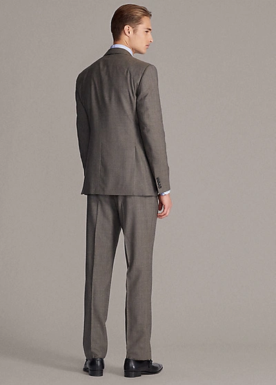 Shop Ralph Lauren Gregory Wool Sharkskin Suit In Brown