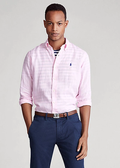 Shop Polo Ralph Lauren Lightweight Linen Shirt In Summer Royal