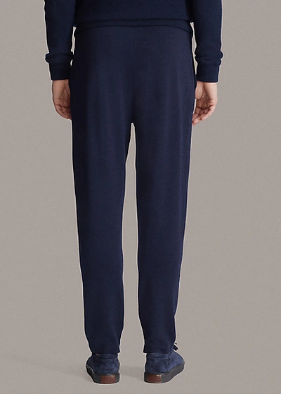 Shop Ralph Lauren Rlx Pleated Merino Track Pant In Classic Chairman Navy
