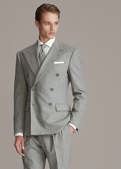 Shop Ralph Lauren Ralph Handmade Wool Flannel Suit In Grey