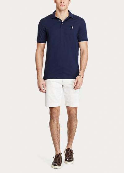 Shop Ralph Lauren 9-inch Stretch Slim Fit Chino Short In Dress Shirt Blue