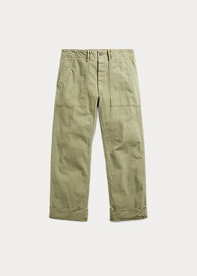 Double Rl Herringbone Pant In Brewster Green