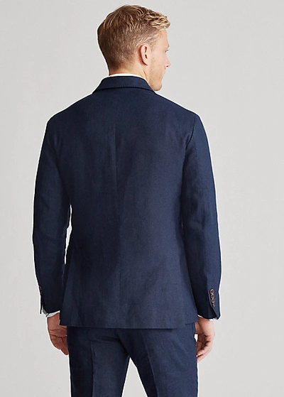 Shop Ralph Lauren Polo Soft Tailored Linen Sport Coat In Dark Navy