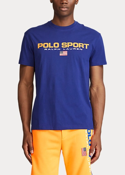 Shop Polo Ralph Lauren Polo Sport Jersey T-shirt In Fall Royal