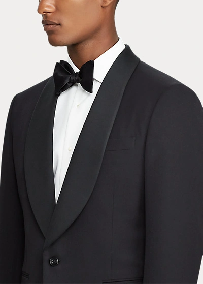 Shop Ralph Lauren Gregory Handmade Barathea Shawl Tuxedo In Black