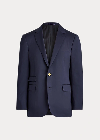 Shop Ralph Lauren Gregory Hand-tailored Wool Serge Blazer In Classic Navy