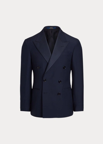 Shop Ralph Lauren Polo Tailored Peak-lapel Tuxedo Jacket In Navy