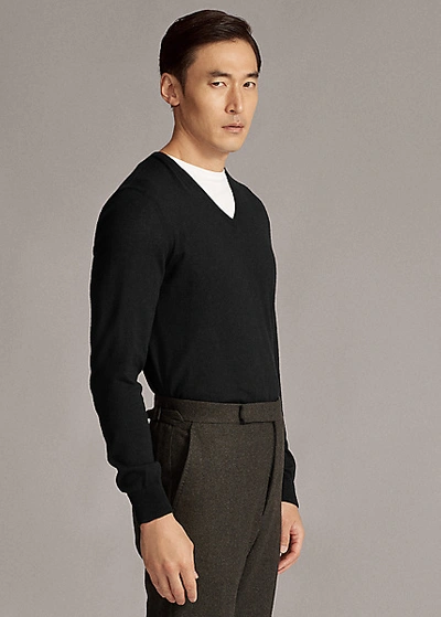 Shop Ralph Lauren Cashmere V-neck Sweater In Classic Black
