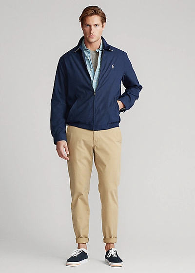 Shop Ralph Lauren Bi-swing Jacket In Khaki/french Navy