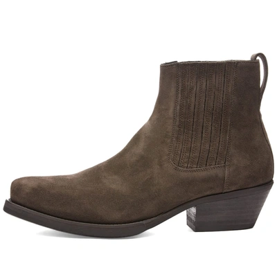 Shop Our Legacy Suede Cuban Boot In Brown