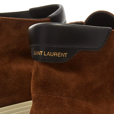 Shop Saint Laurent Ace Suede Desert Boot In Brown