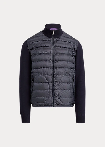 Shop Ralph Lauren Hybrid Full-zip Sweater In Polo Black