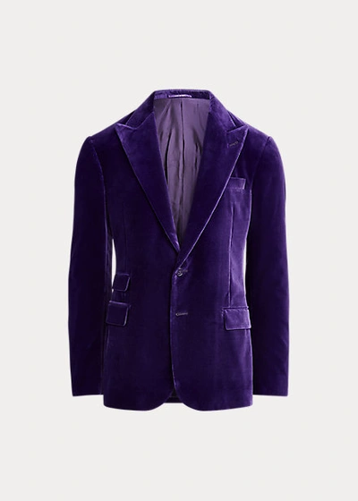 Shop Ralph Lauren Kent Velvet Dinner Jacket In Classic Purple