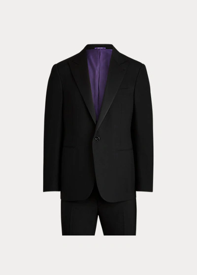 Shop Ralph Lauren Gregory Hand-tailored Wool Peak Tuxedo In Black
