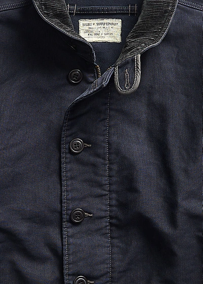 Double Rl Jungle Cloth Deck Jacket In Dark Navy