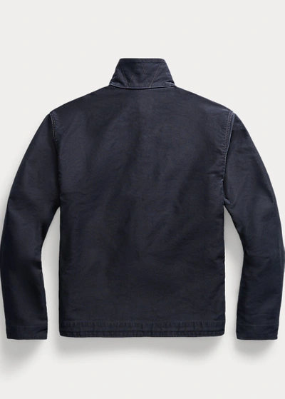 Double Rl Jungle Cloth Deck Jacket In Dark Navy