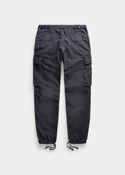 Double Rl Canvas Surplus Cargo Pant In Black