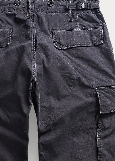 Double Rl Canvas Surplus Cargo Pant In Black