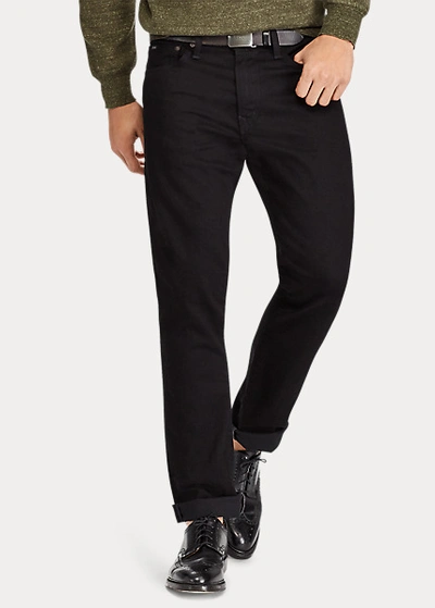 Shop Ralph Lauren Varick Slim Straight Jean In Hudson Black