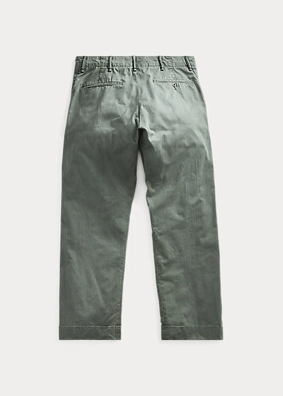 Double Rl Herringbone Twill Field Pant In Dark Olive