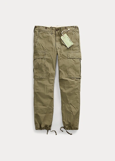 Double Rl Poplin Cargo Pant In Dark Olive