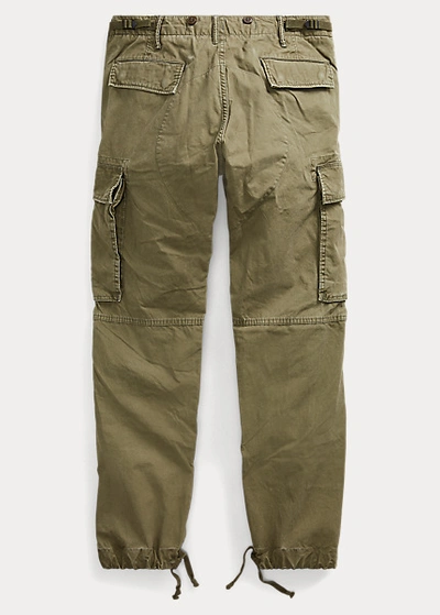 Double Rl Poplin Cargo Pant In Dark Olive
