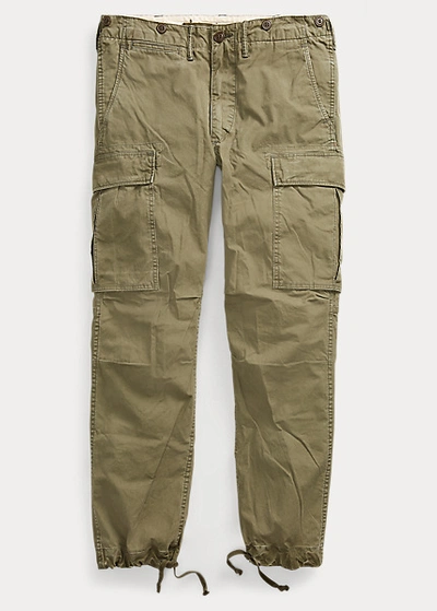 Double Rl Poplin Cargo Pant In Dark Olive