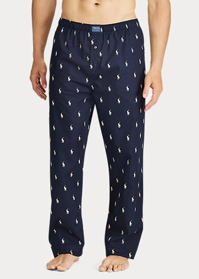 Polo Ralph Lauren Ralph Lauren Polo Pony Pajama Pant In Black