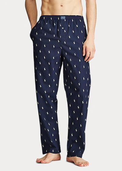 Polo Ralph Lauren Ralph Lauren Polo Pony Pajama Pant In Black