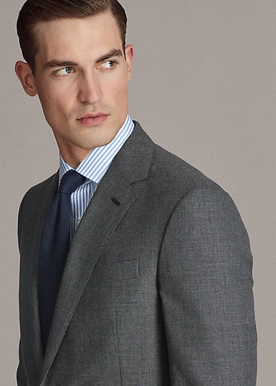 Shop Ralph Lauren Kent Lightweight Wool Suit In Light Grey