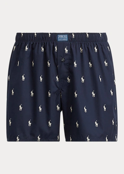 Polo Ralph Lauren Allover Pony Boxer In Black