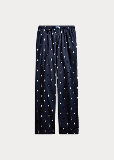 Polo Ralph Lauren Polo Pony-print Pajama Trousers In Navy / Nevis Aopp |  ModeSens