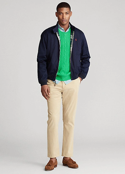 Shop Polo Ralph Lauren Cotton Twill Jacket In Aviator Navy