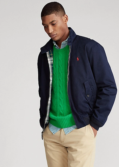 Shop Polo Ralph Lauren Cotton Twill Jacket In Aviator Navy