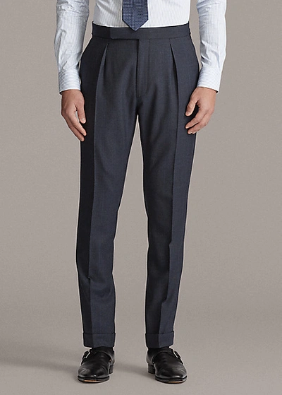 Shop Ralph Lauren Kent Glen Plaid Wool Twill Suit In Navy And Blue And Black
