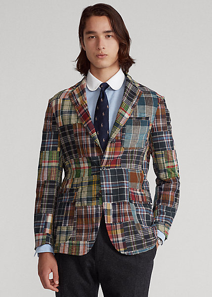 ralph lauren madras blazer