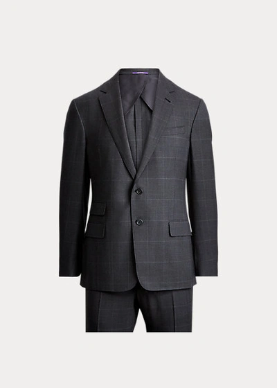 Shop Ralph Lauren Kent Glen Plaid Twill Suit In Charcoal