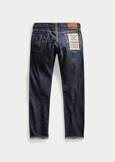 Double Rl Low Straight Fit Selvedge Jean In Once Washed