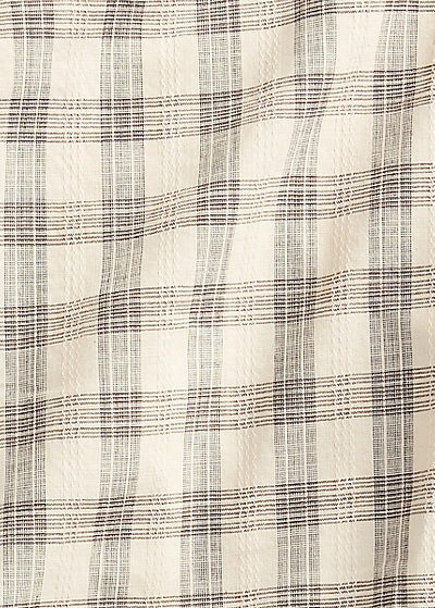 Shop Double Rl Checked Cotton Dobby Workshirt In Rl 342 Cream/grey