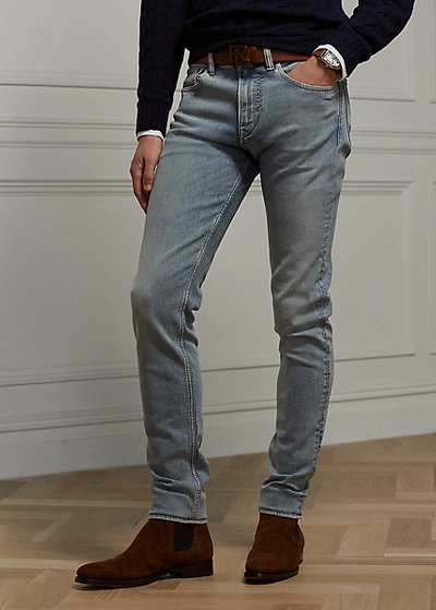 Shop Ralph Lauren Stretch Skinny Jean In Light Indigo