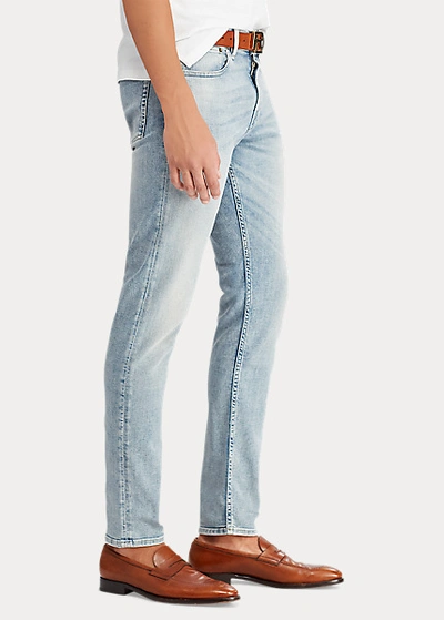 Shop Ralph Lauren Stretch Skinny Jean In Light Indigo