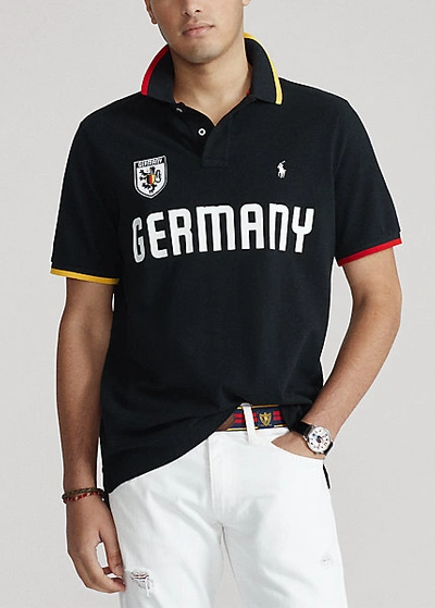 Ralph Lauren The Custom Slim Fit Germany Polo Shirt In Polo Black | ModeSens