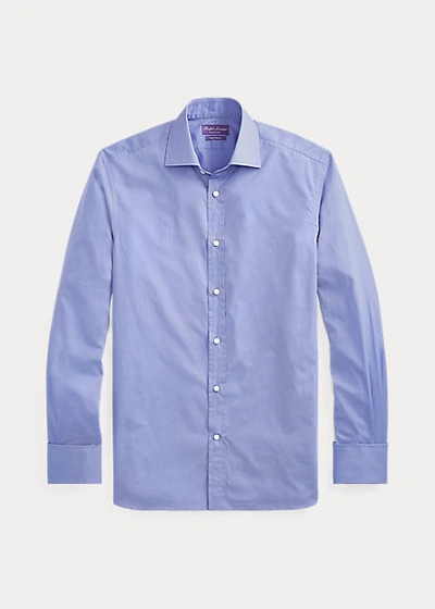 Shop Ralph Lauren End-on-end Shirt In Medium Blue