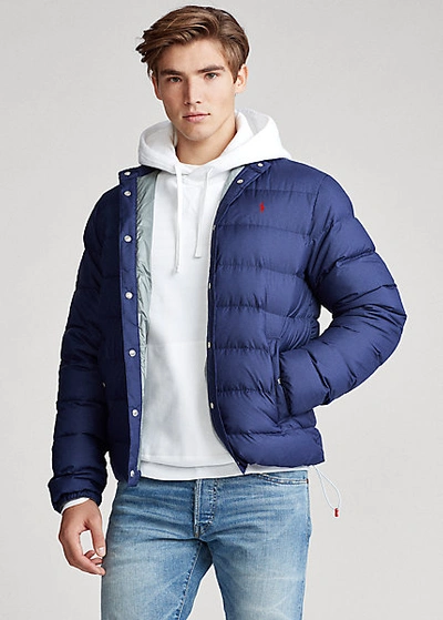 Polo Ralph Lauren Denver Down Quilted Jacket In Navy Blue | ModeSens